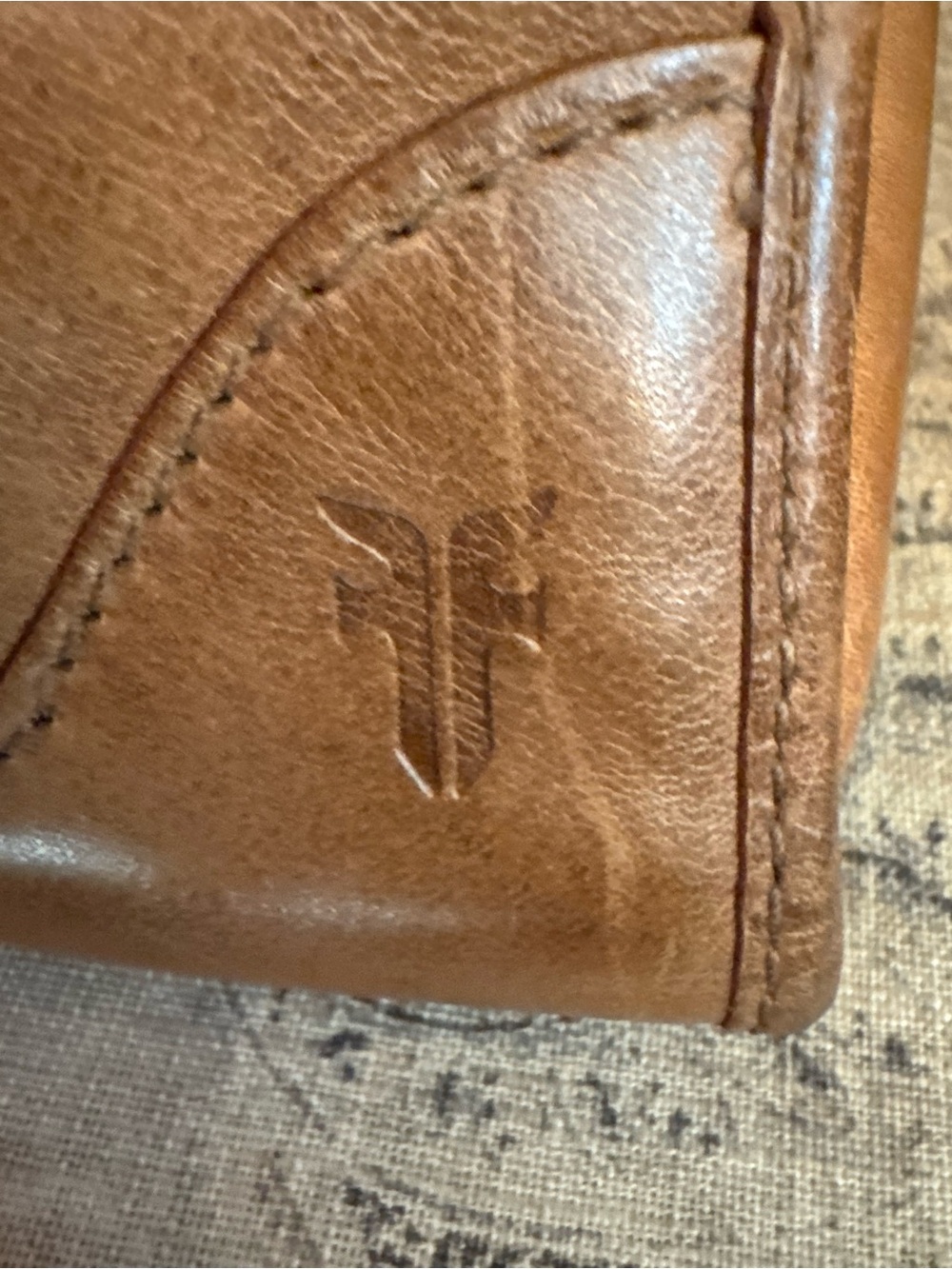 Frye Cognac Leather Carryall Satchel - Picture 3 of 12